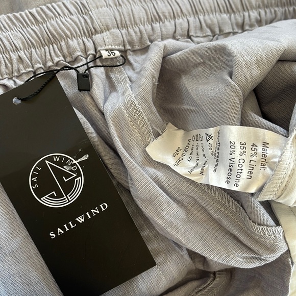 Joseph Abboud Button Up Pajama Shirt Blue And Sail Blue Wind Pants Size XL/36 - Picture 9 of 15